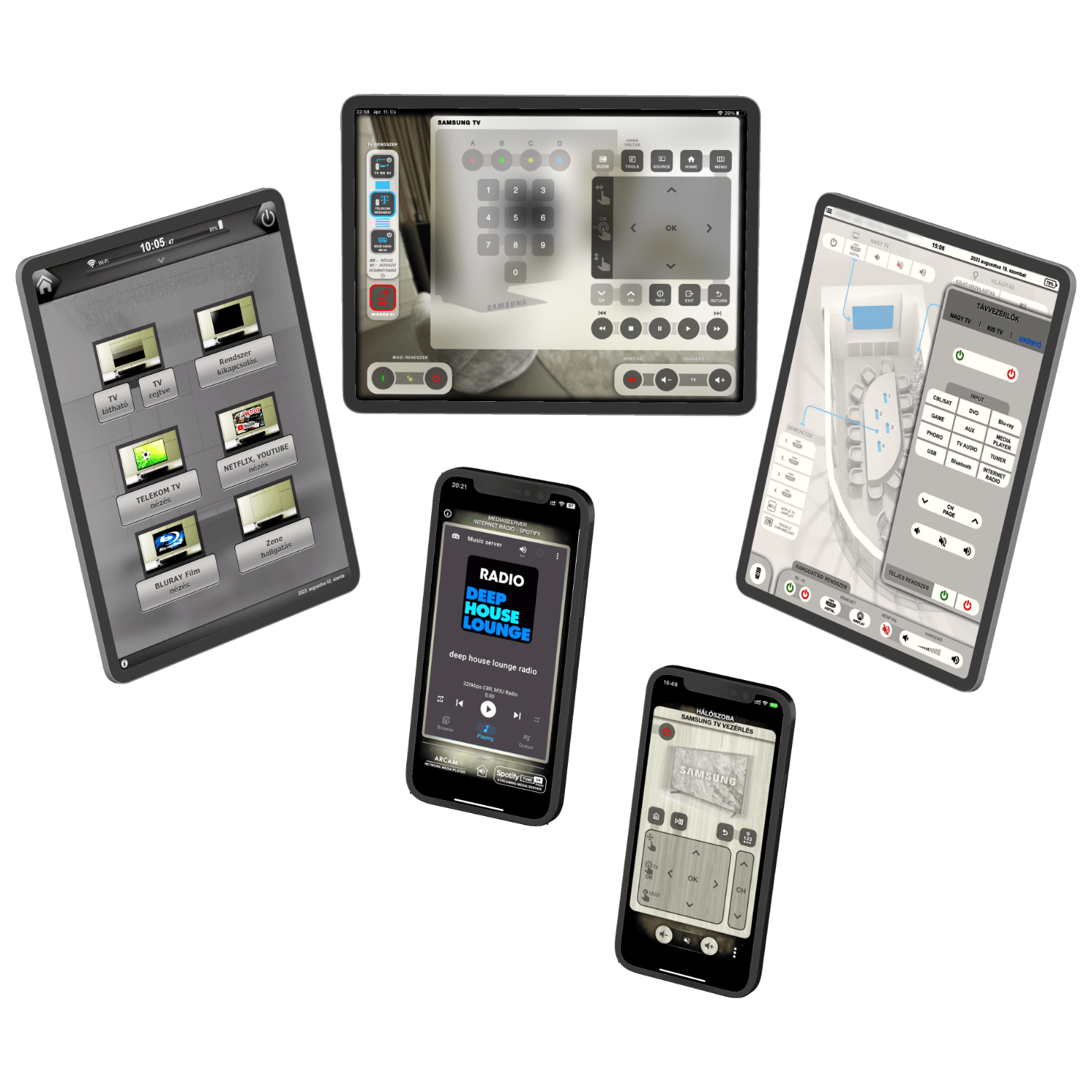 tablet és mobil telefon vezérlés v4